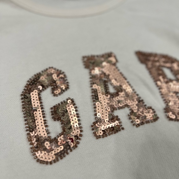 GAP | Sequins split hem sweatshirt NWT - Picture 2 of 3